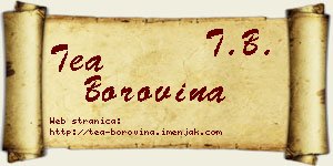 Tea Borovina vizit kartica